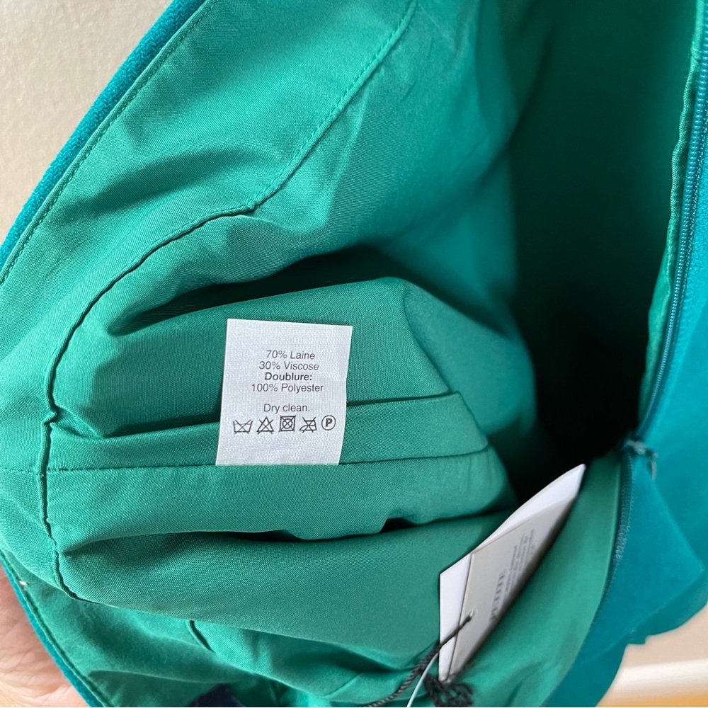 NWT JCREW Pencil Skirt Green 0P - Picture 5 of 7